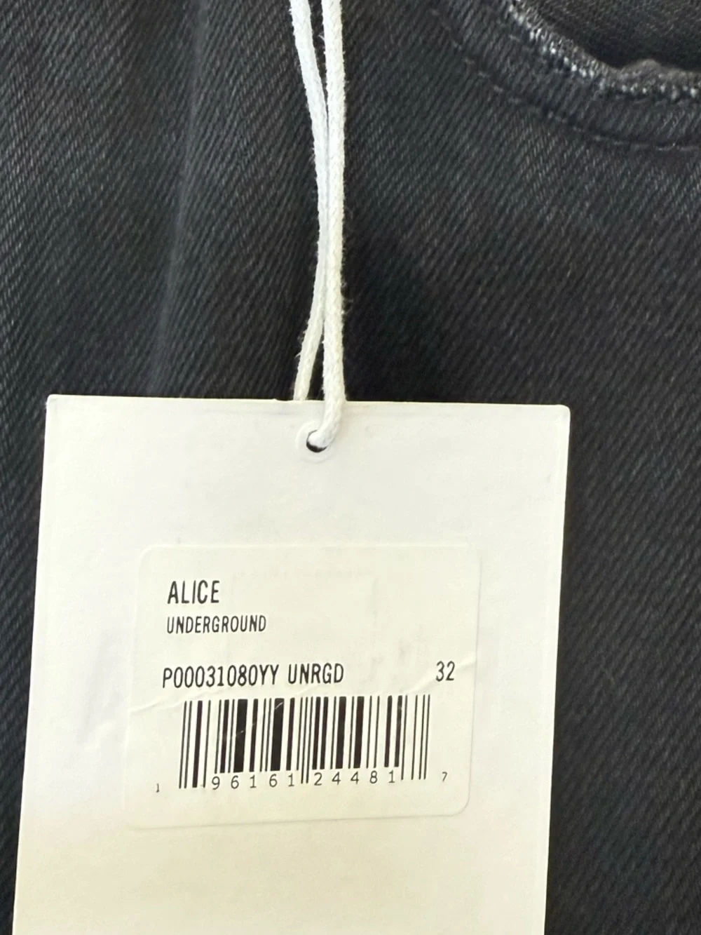 Anthropologie Pistola Alice Black Denim Underground Skirt‎ size 32 NWT